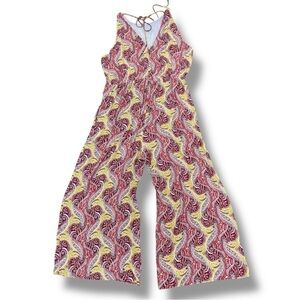 FatFace Tura Multicolor Paisley Wide-Leg Jumpsuit – Size 12